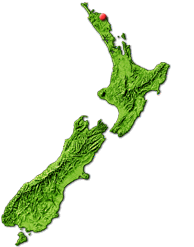 New Zealand map showing Bay of Islands